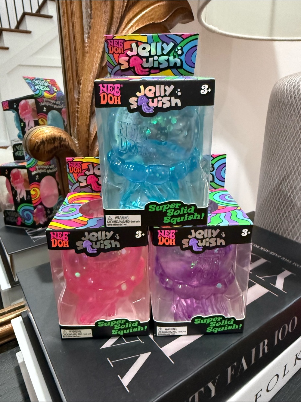 Jelly Squish NeeDoh- Purple Pink and Blue